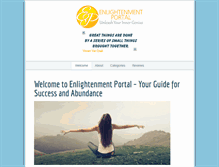 Tablet Screenshot of enlightenmentportal.com